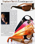 HISTOIRE DE VOIR Black and Blue Leather Sunglasses