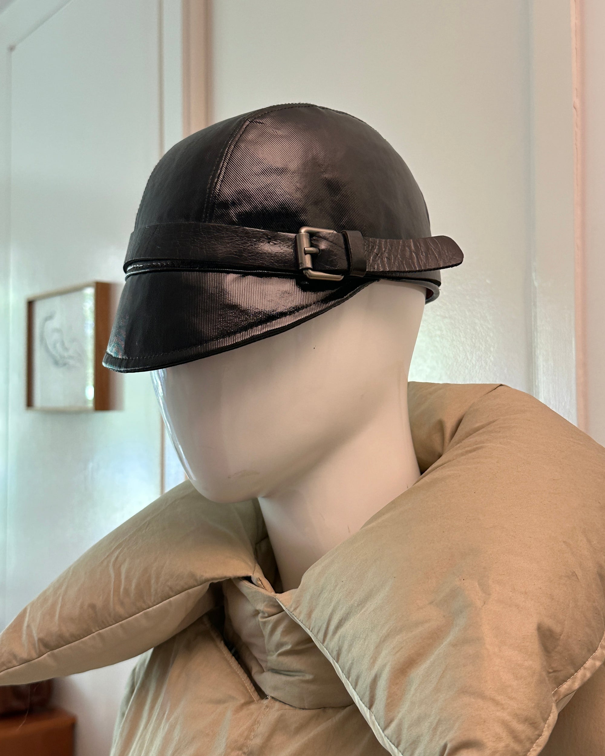 Italian Leather Riding Cap