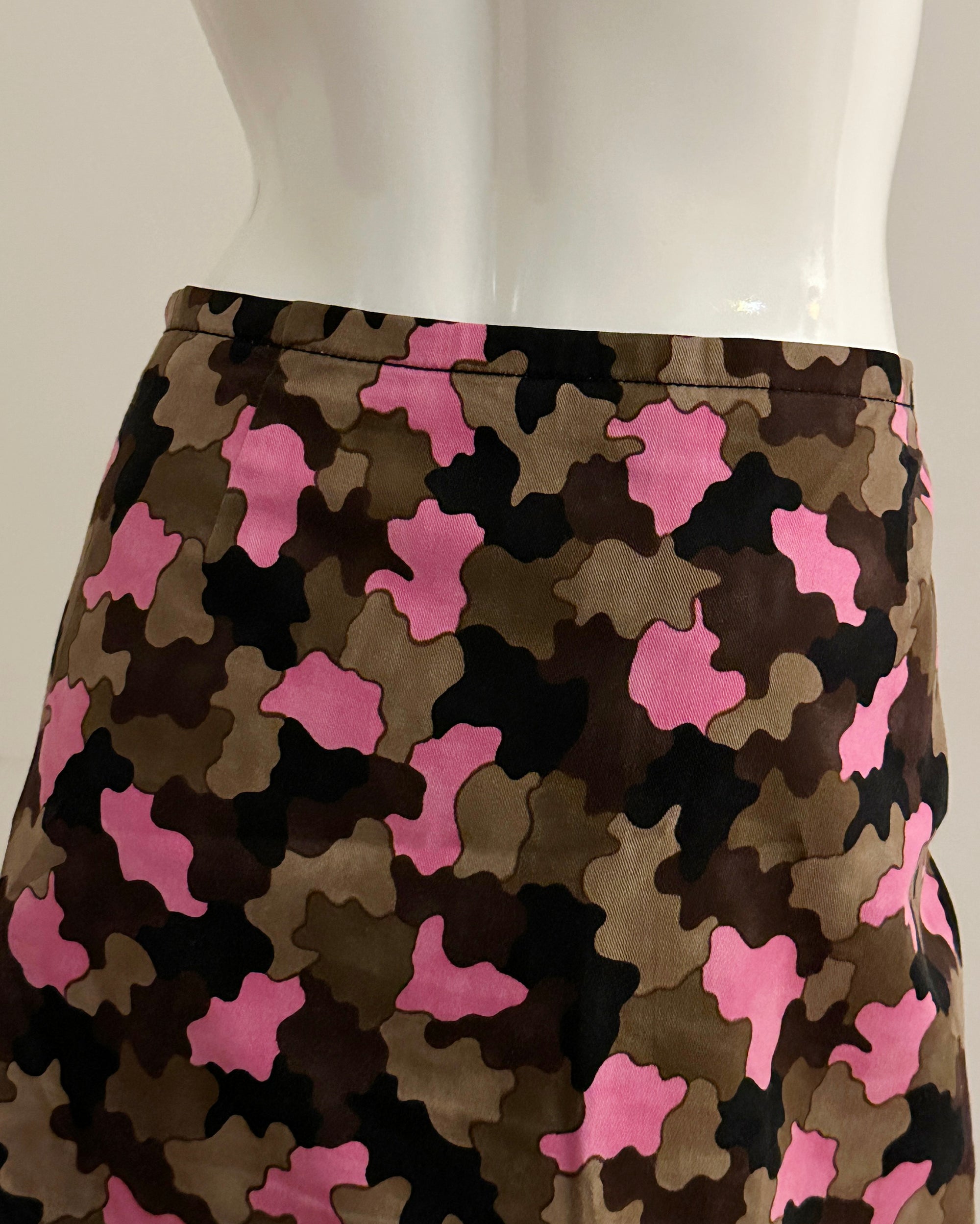 PRADA Pre-Fall2010 Pink Camo Skirt M