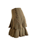 Wool Houndstooth Double-Layer Skirt S