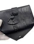 HIROKO HAYASHI Embossed Leather Ballerina Wallet