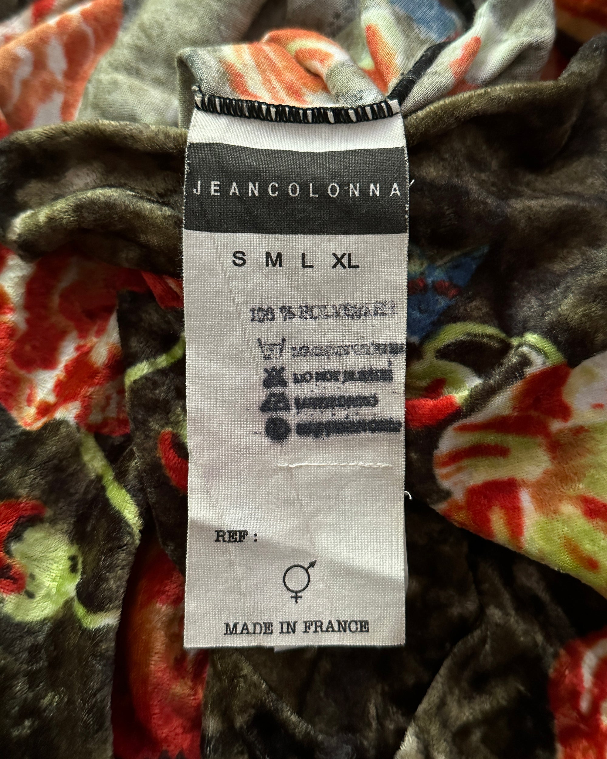 JEAN COLONNA FW1996 Velour Longsleeve S