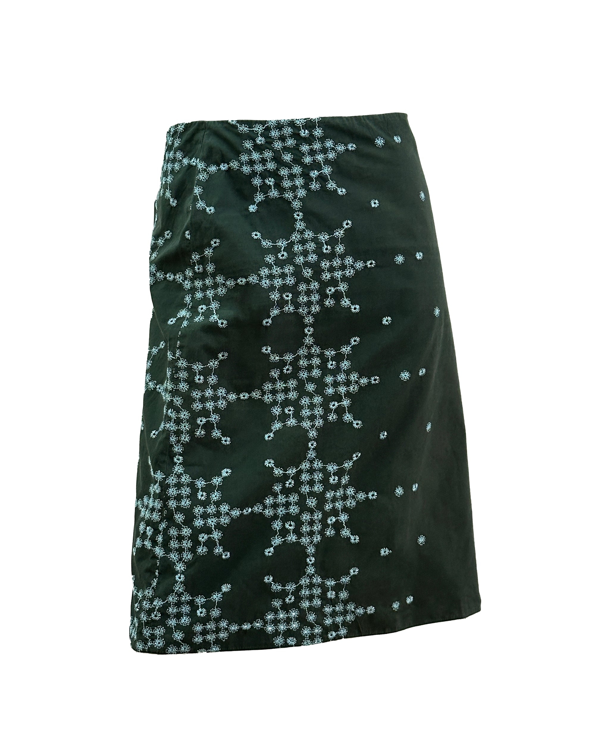 Embroidered Midi Skirt M