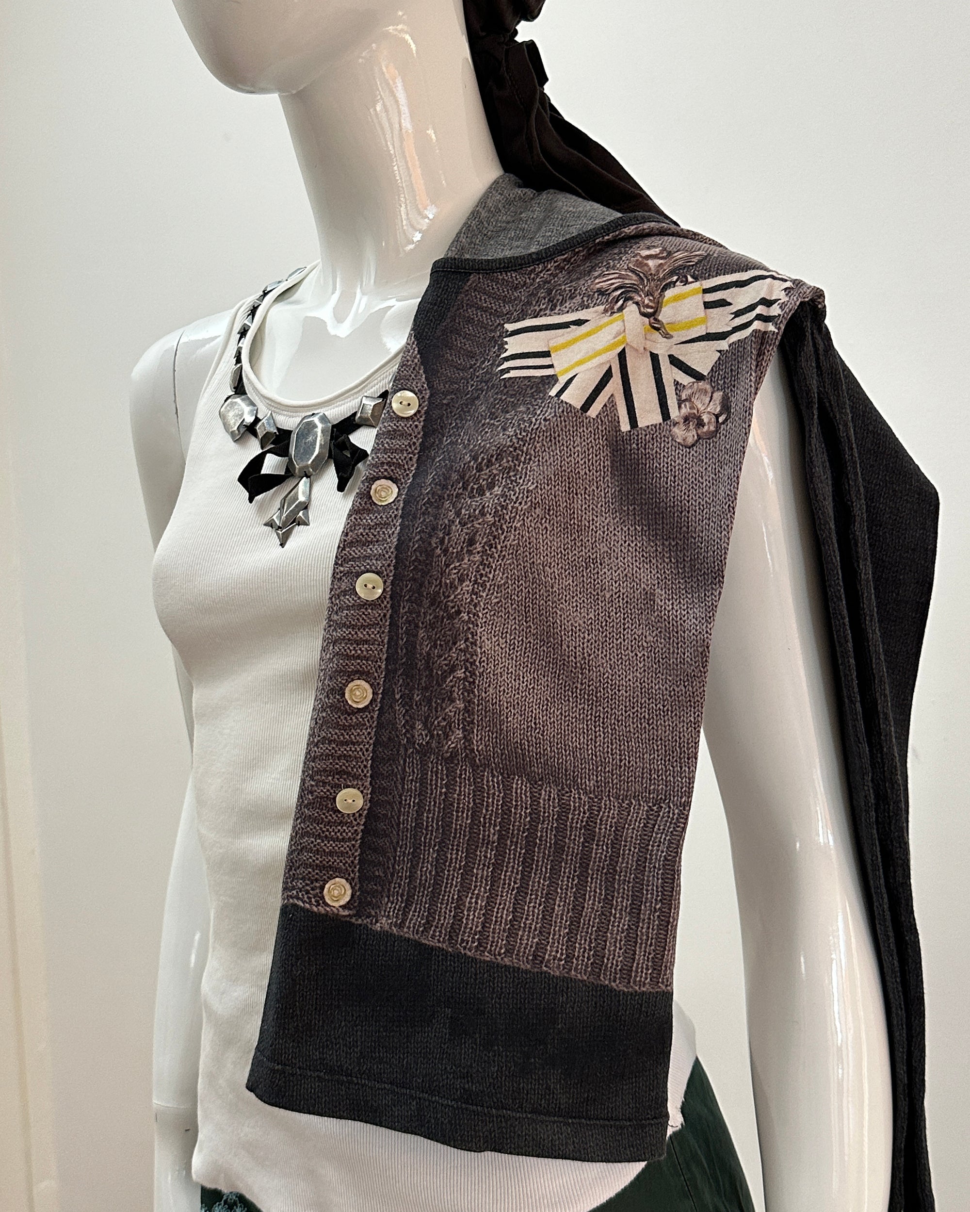 ANTONIO MARRAS Embellished Ribbed Tank S