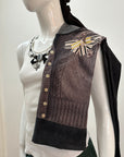 ANTONIO MARRAS Embellished Ribbed Tank S