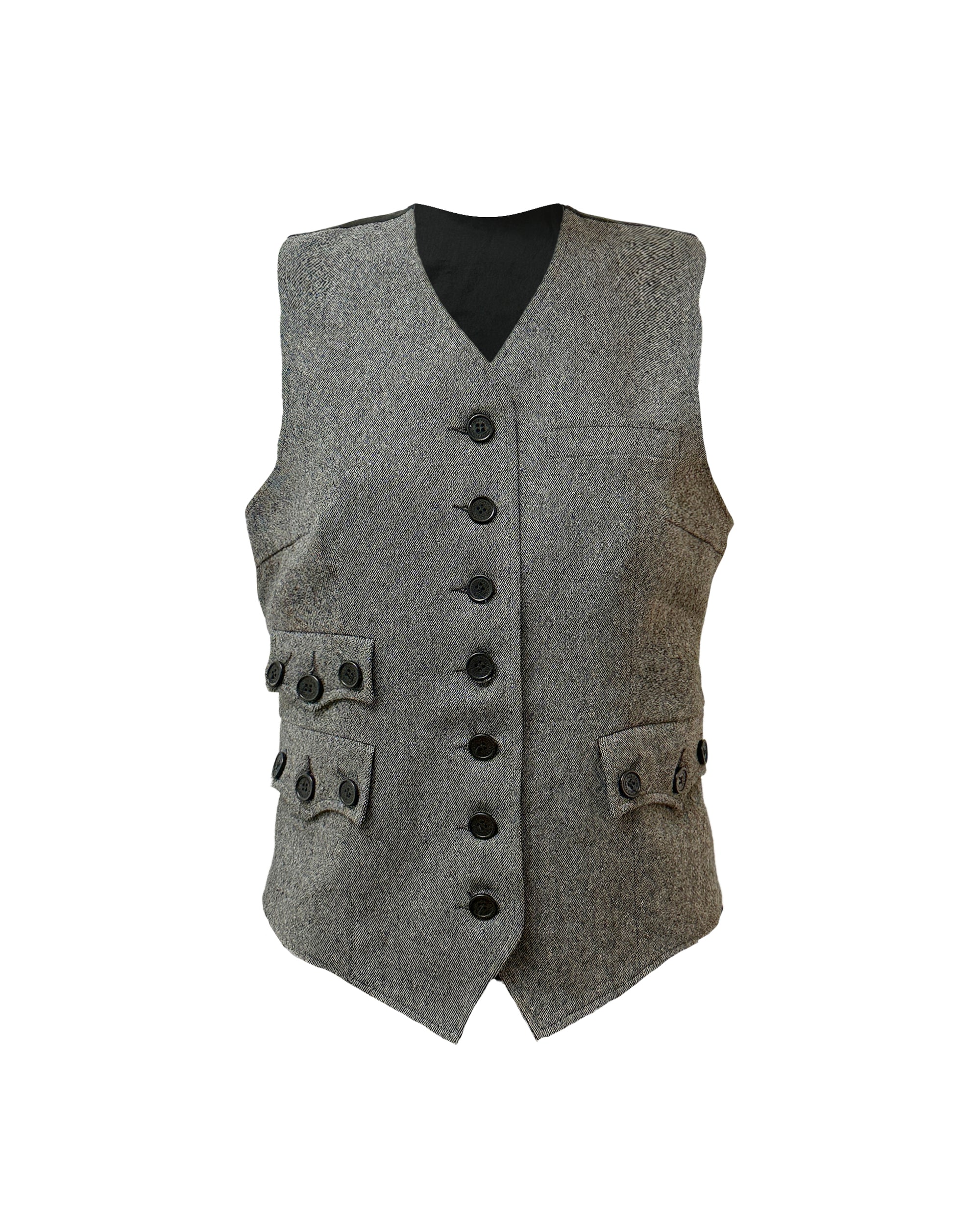 Gray Tailored Vest S/M