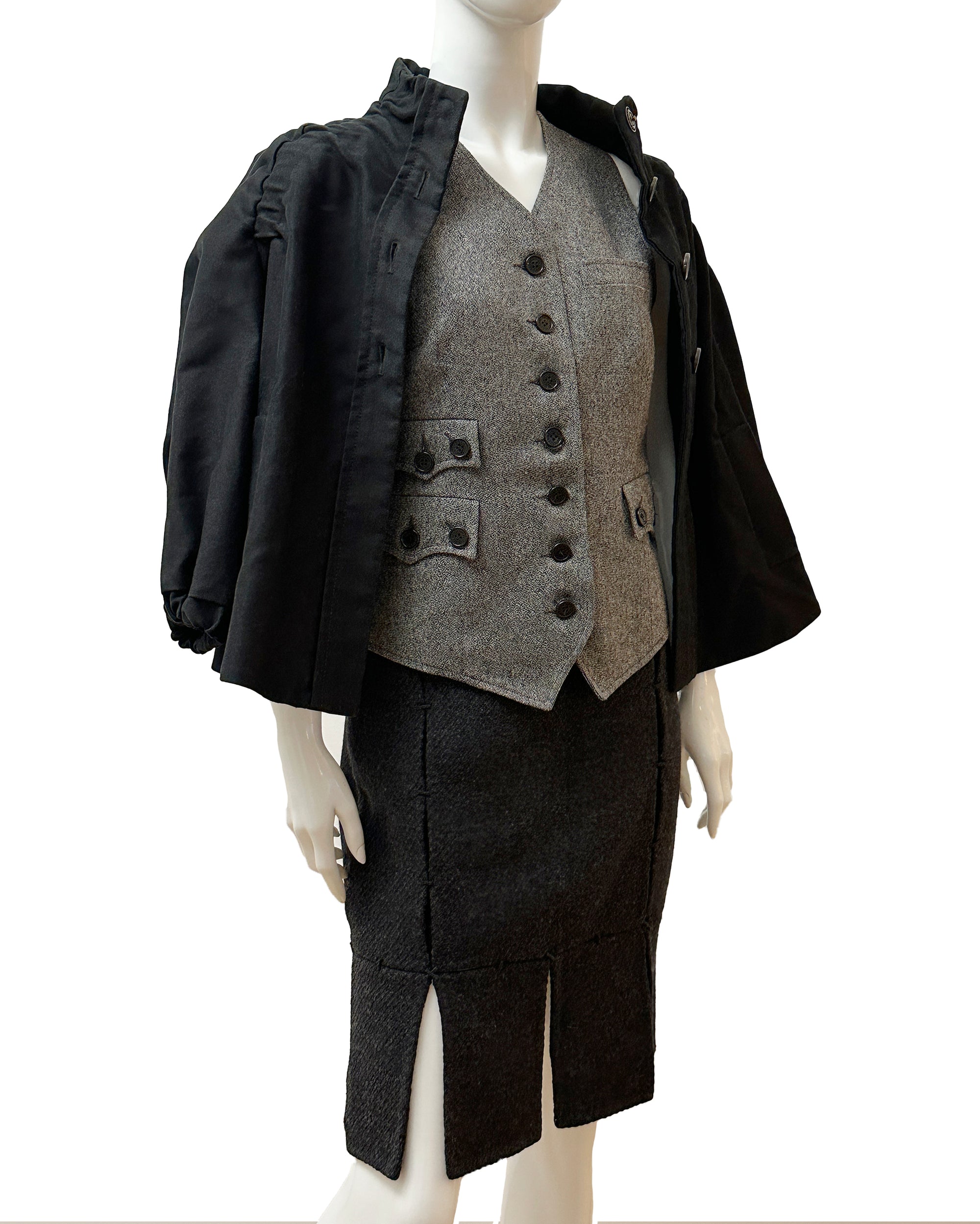Gray Tailored Vest S/M