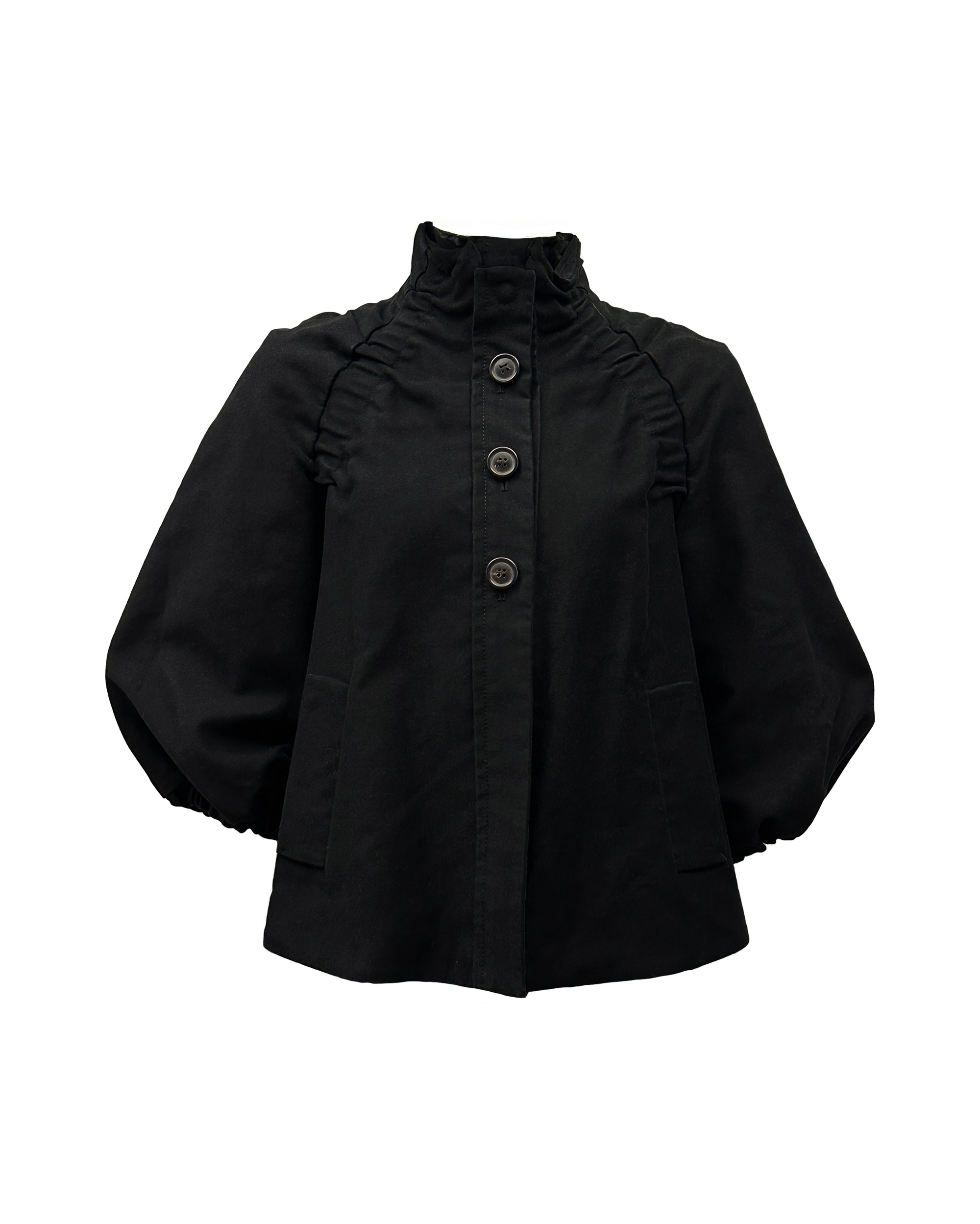Sculpted Puff-Sleeve Jacket S