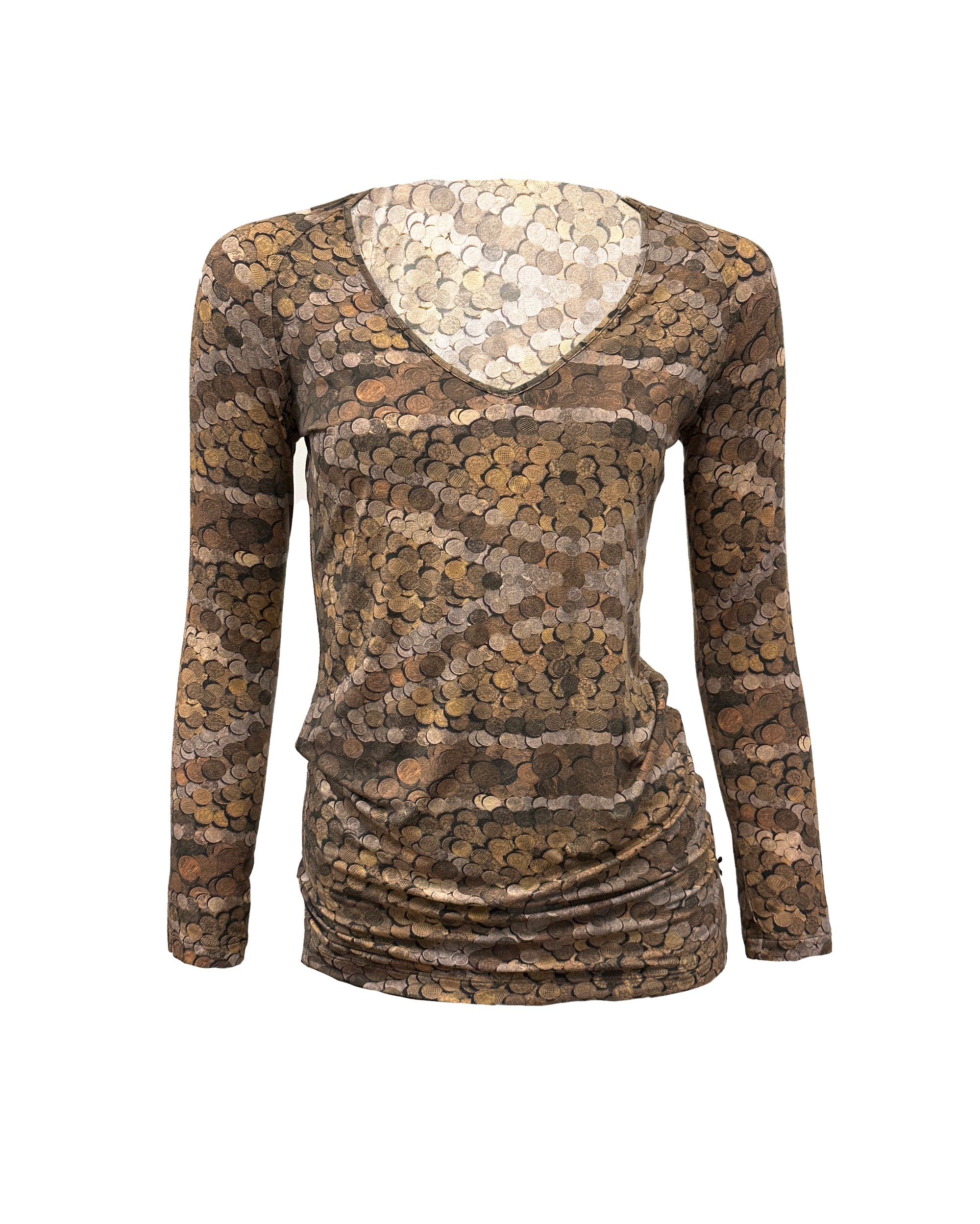 Golden Coin Illusion Top M
