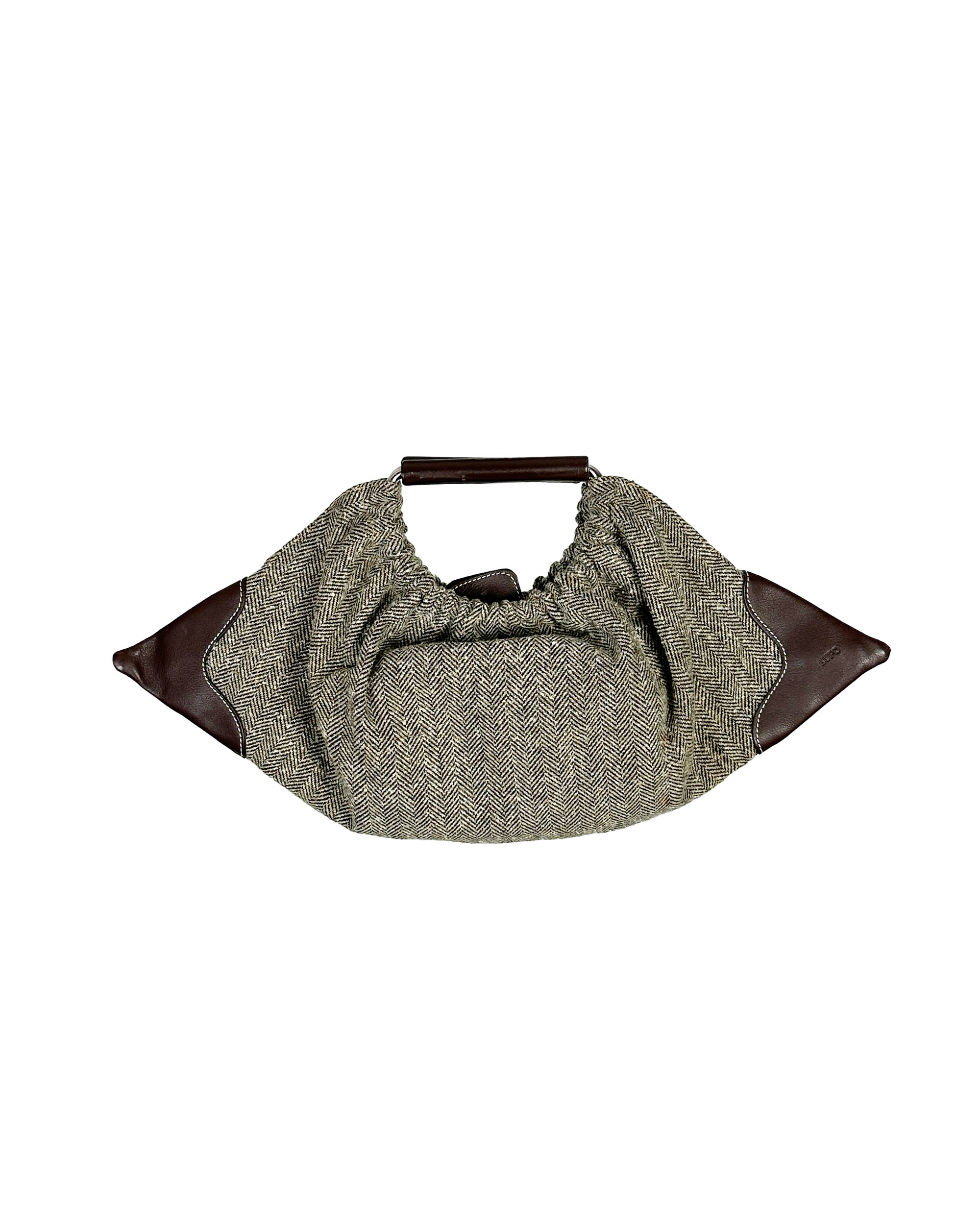 LUPO Wool and Leather Handbag