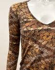 Golden Coin Illusion Top M