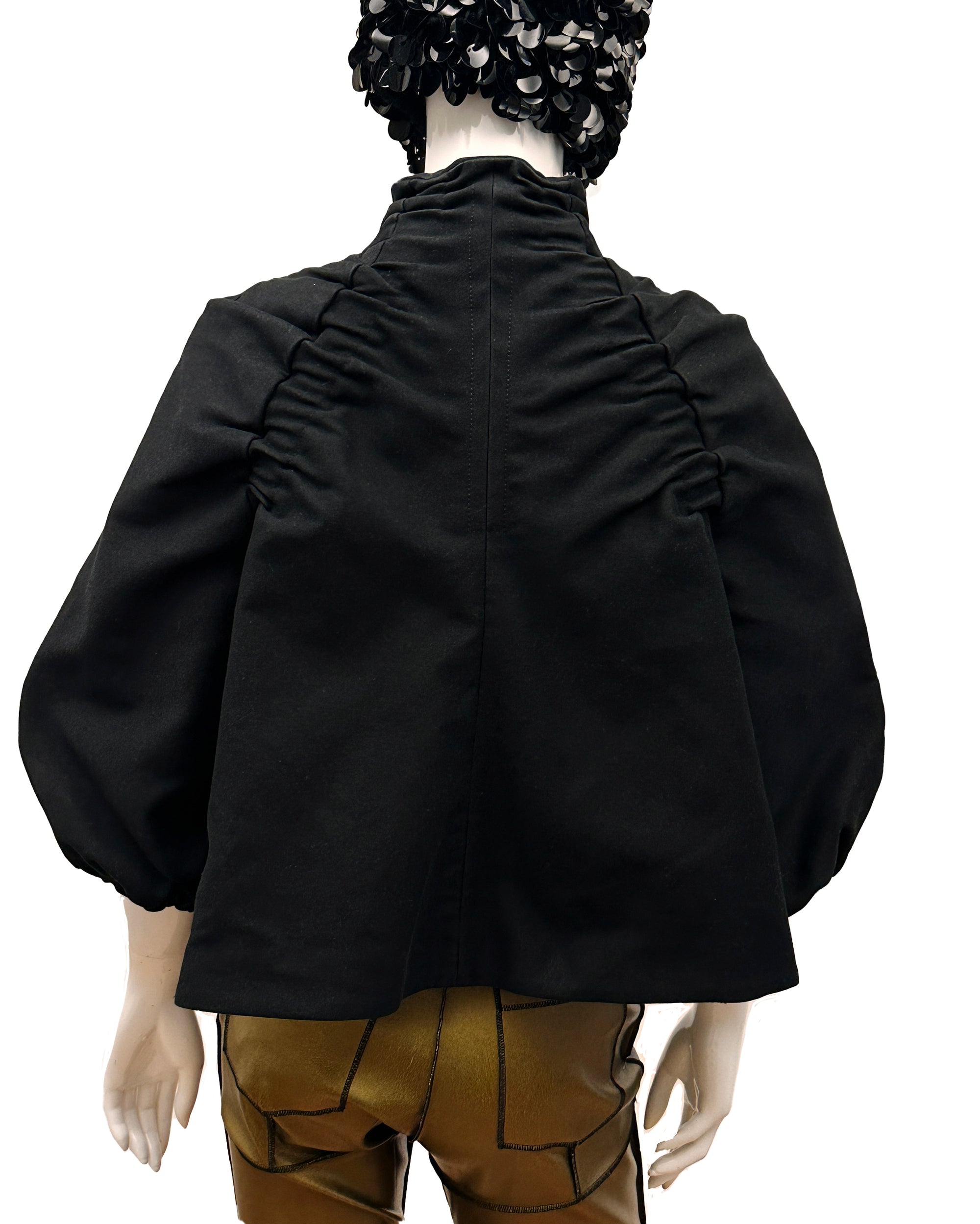 Sculpted Puff-Sleeve Jacket S