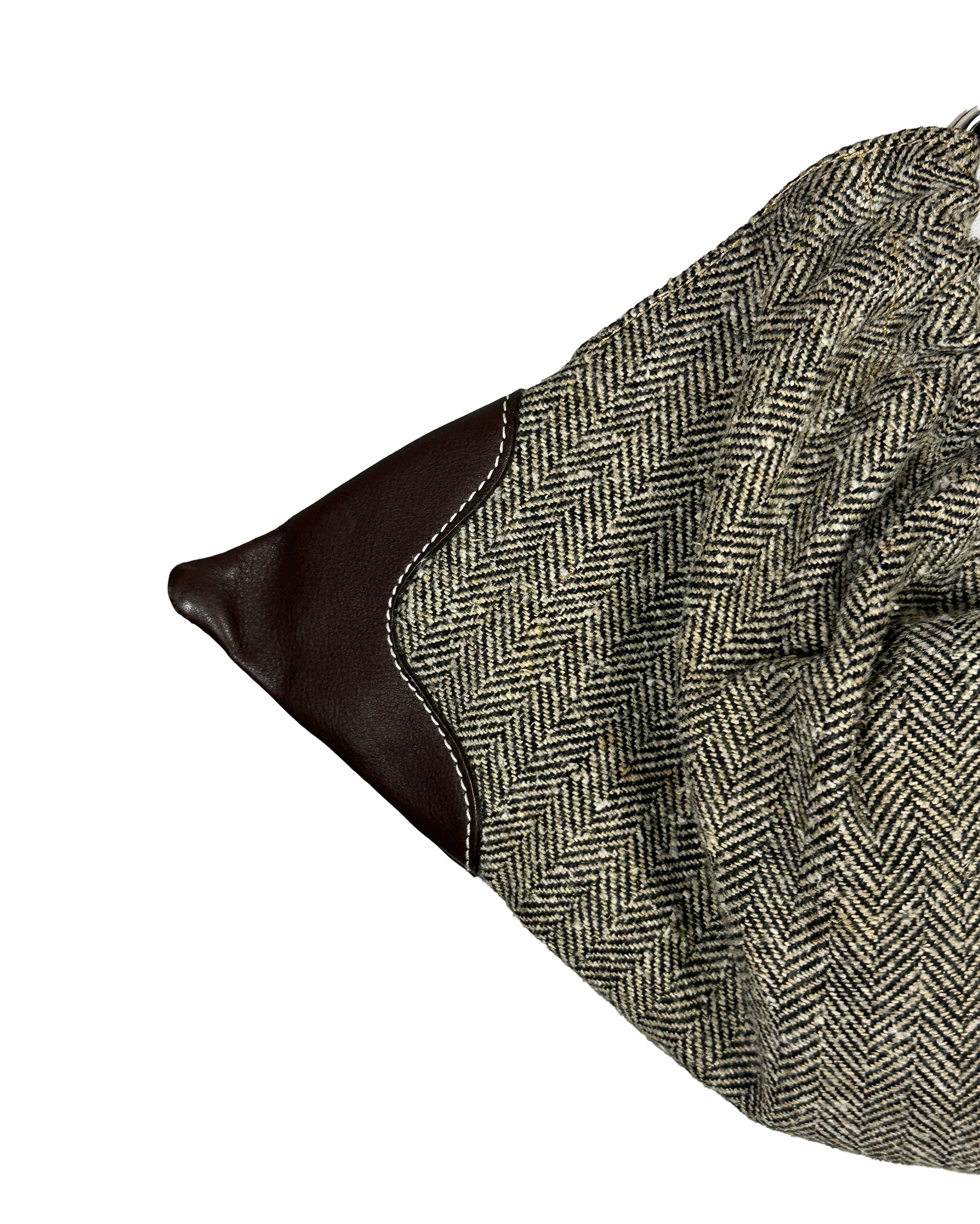 LUPO Wool and Leather Handbag