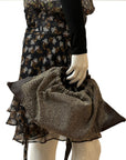 LUPO Wool and Leather Handbag