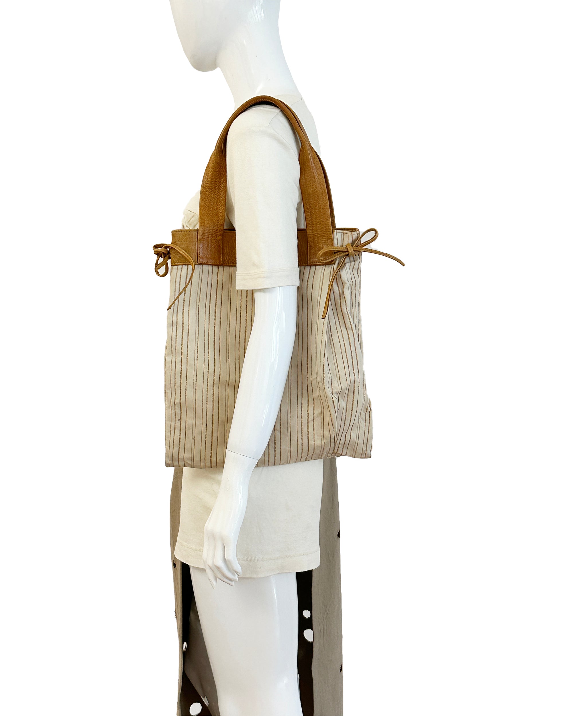 Golden Stripe Tote Bag