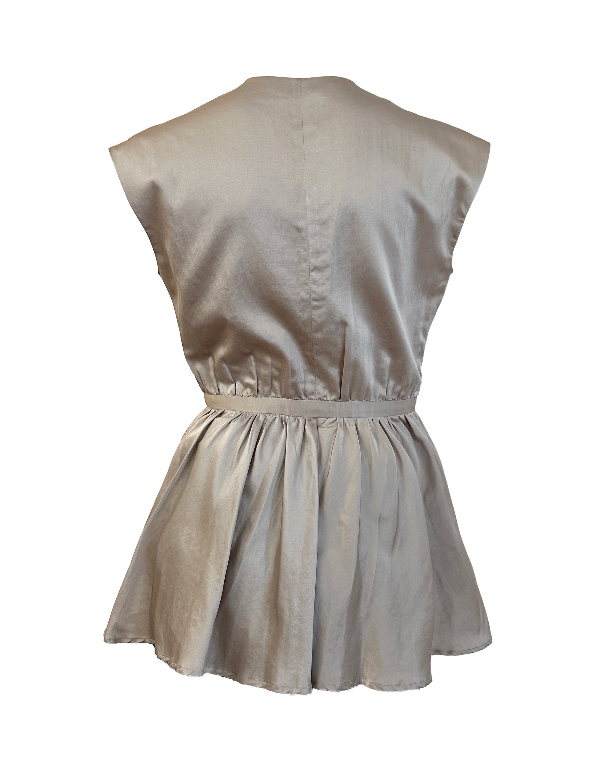 MIKI MIALY Embroidered Loops Silk Top M