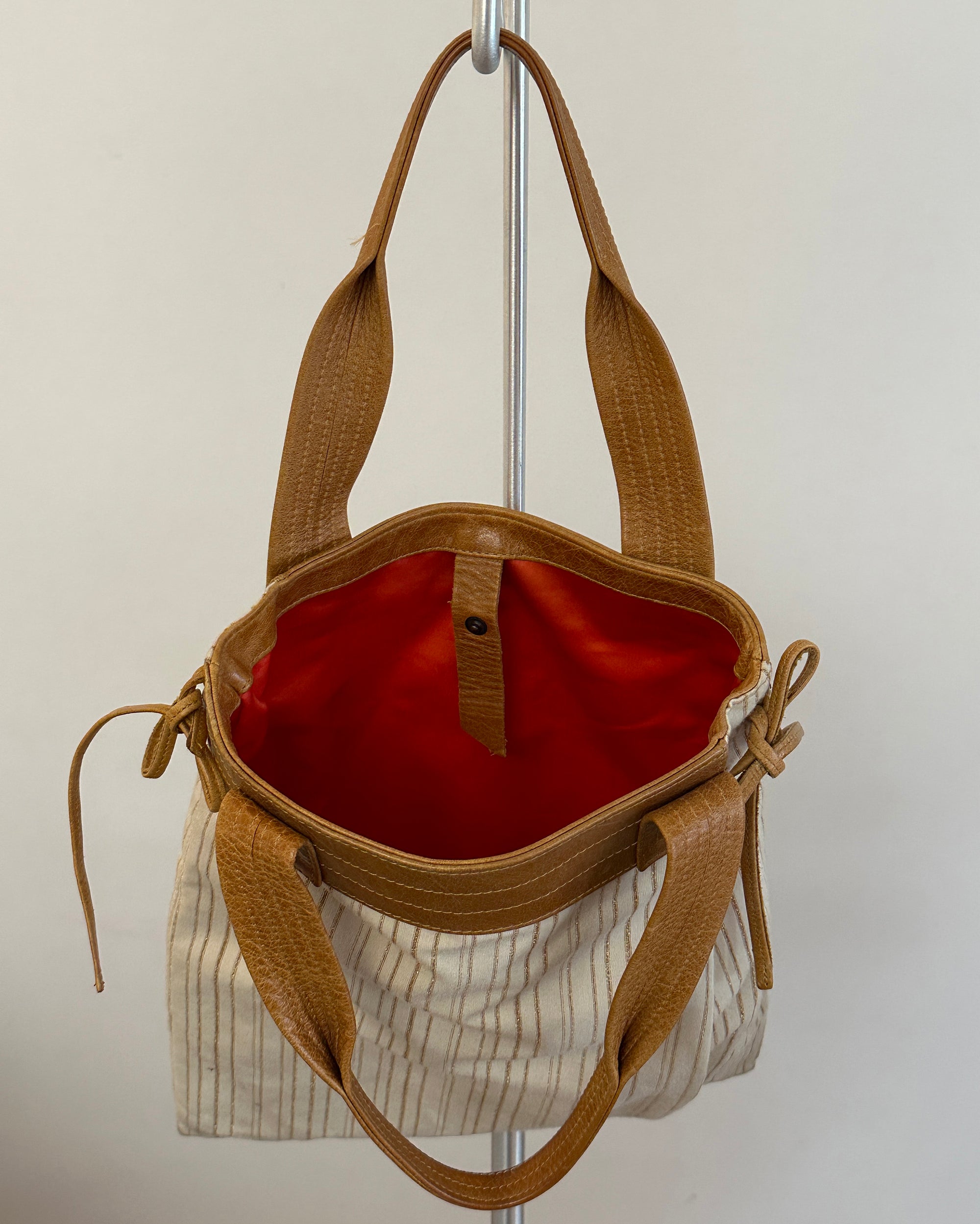 Golden Stripe Tote Bag