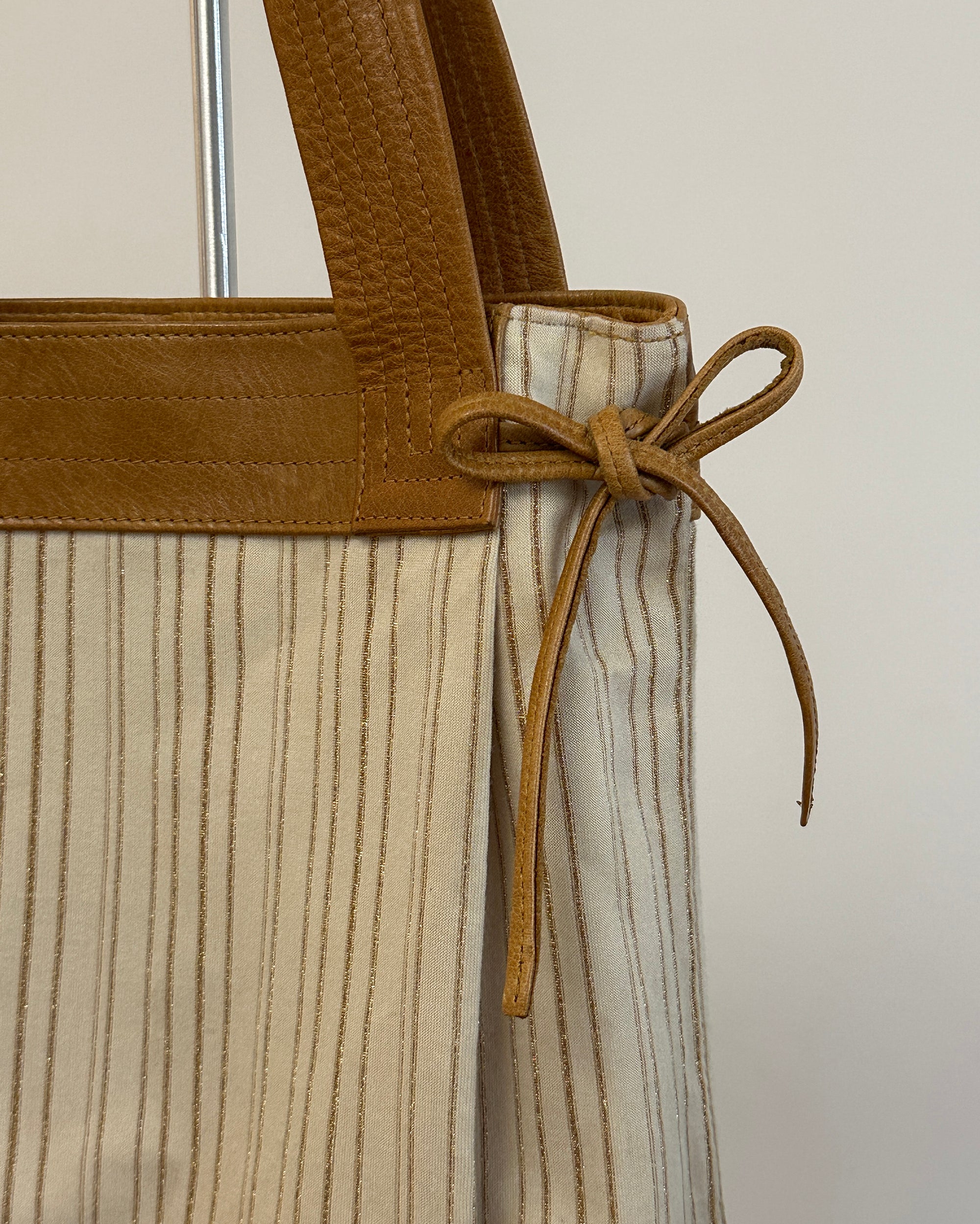 Golden Stripe Tote Bag