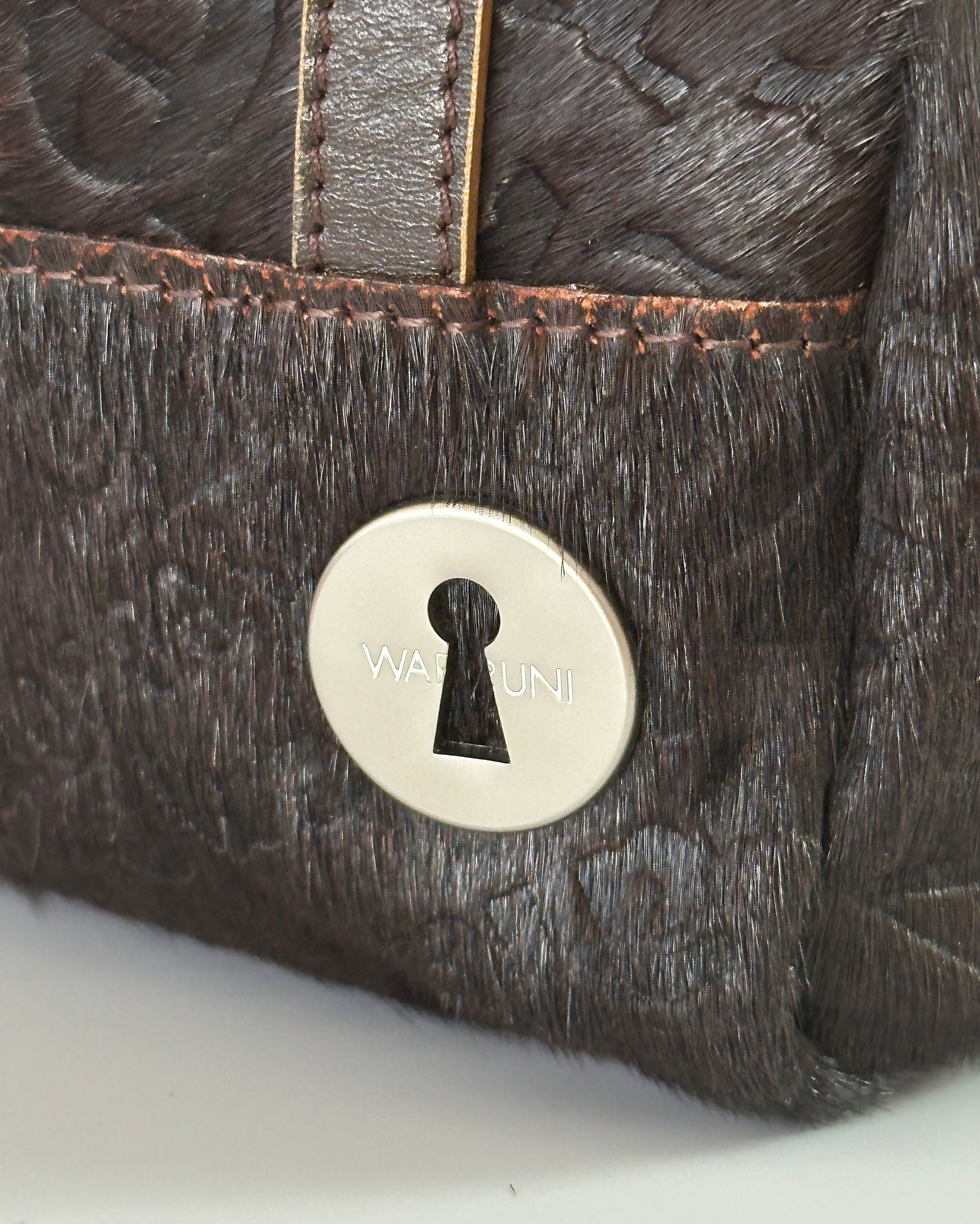 WARUNI by HIROKO HAYASHI Cubical Fur Handbag