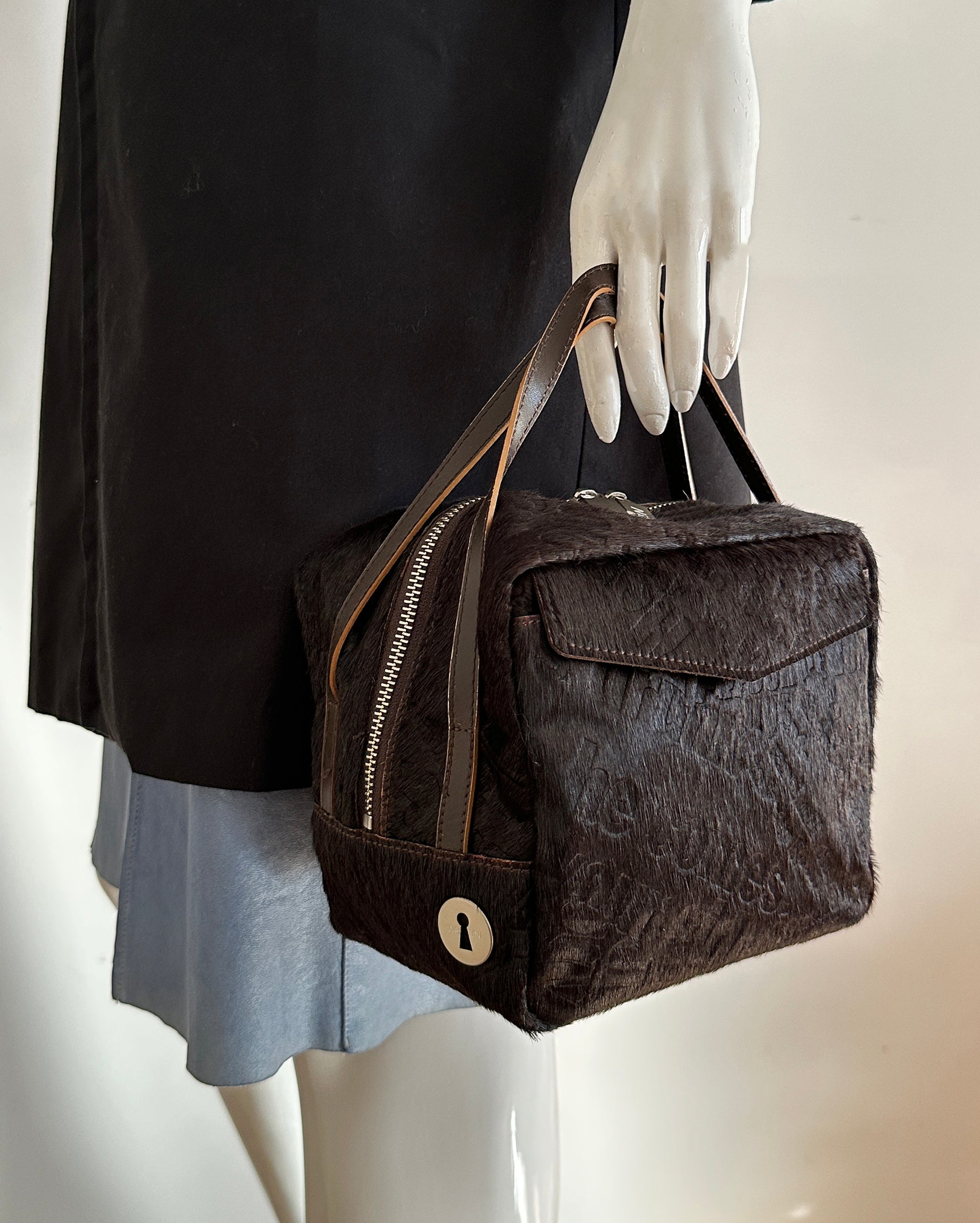 WARUNI by HIROKO HAYASHI Cubical Fur Handbag