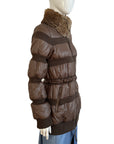 Fur Collar Quilted Puffer Jacket S/M