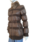 Fur Collar Quilted Puffer Jacket S/M