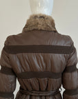 Fur Collar Quilted Puffer Jacket S/M