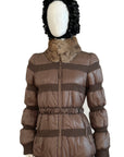 Fur Collar Quilted Puffer Jacket S/M