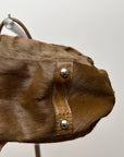 Number 8 Medium Fur Brown Shoulder Bag