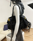 Italian Suede and Sequin Shoulder Bag