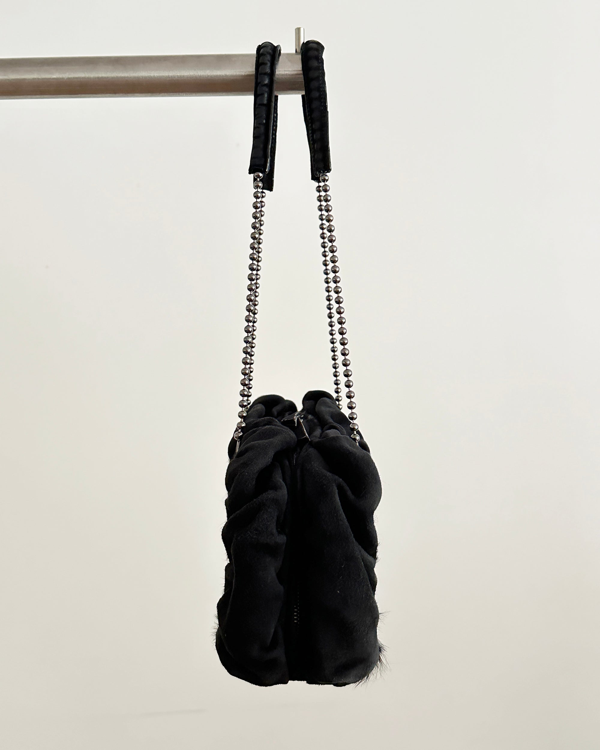 ANTEPRIMA Suede & Fur Shoulder Bag