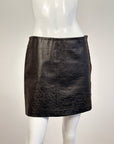 ALBERTA FEREETTI Leather Mini Skirt S