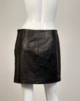 ALBERTA FEREETTI Leather Mini Skirt S