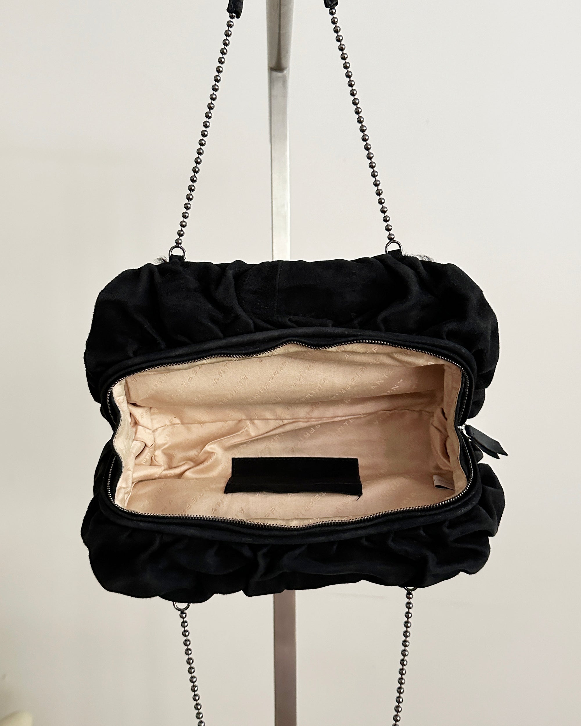 ANTEPRIMA Suede & Fur Shoulder Bag