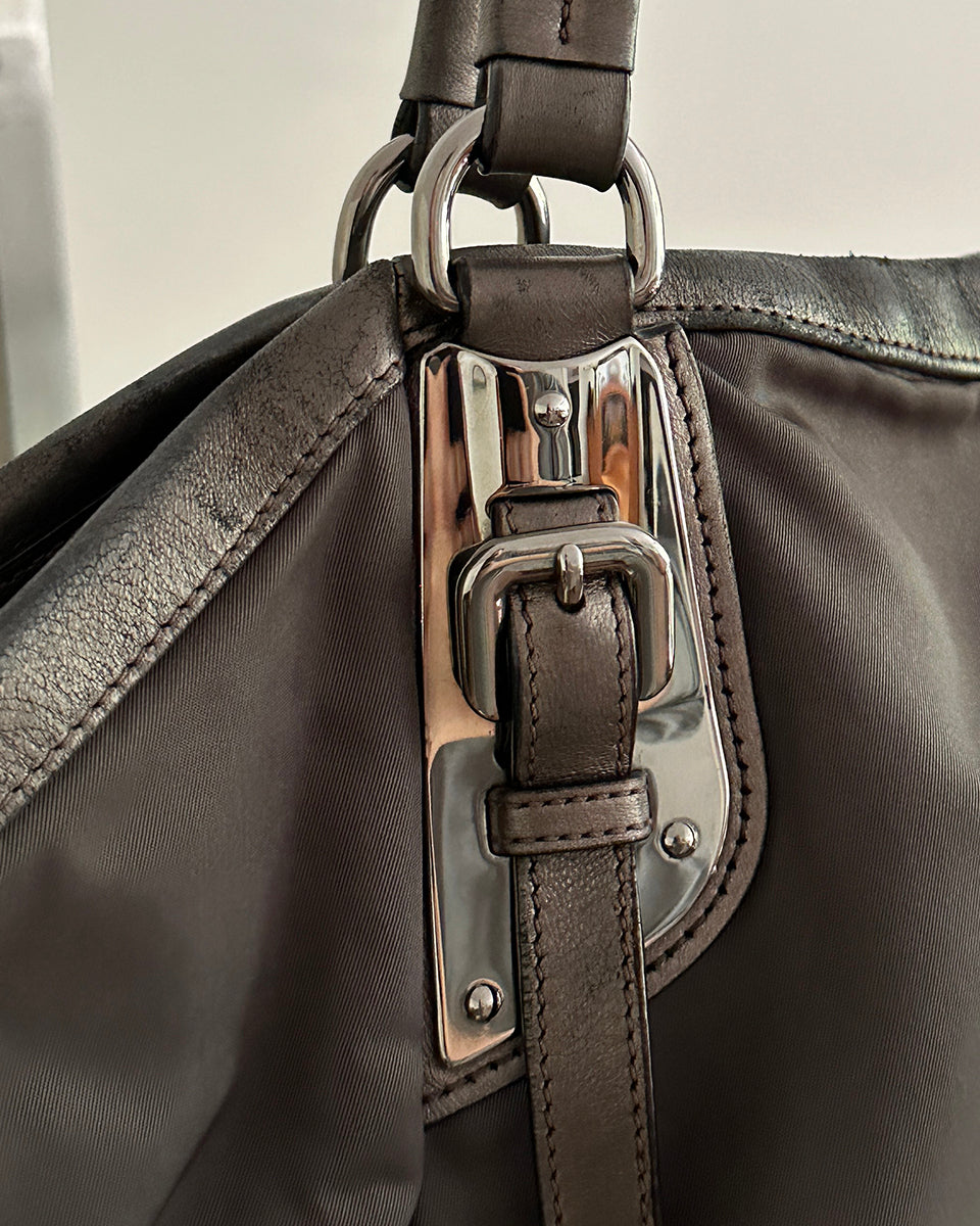 PRADA FW 2007 Nylon Leather Shoulder Bag