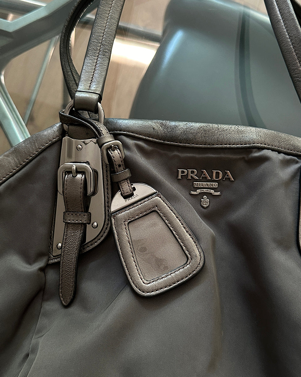 PRADA FW 2007 Nylon Leather Shoulder Bag