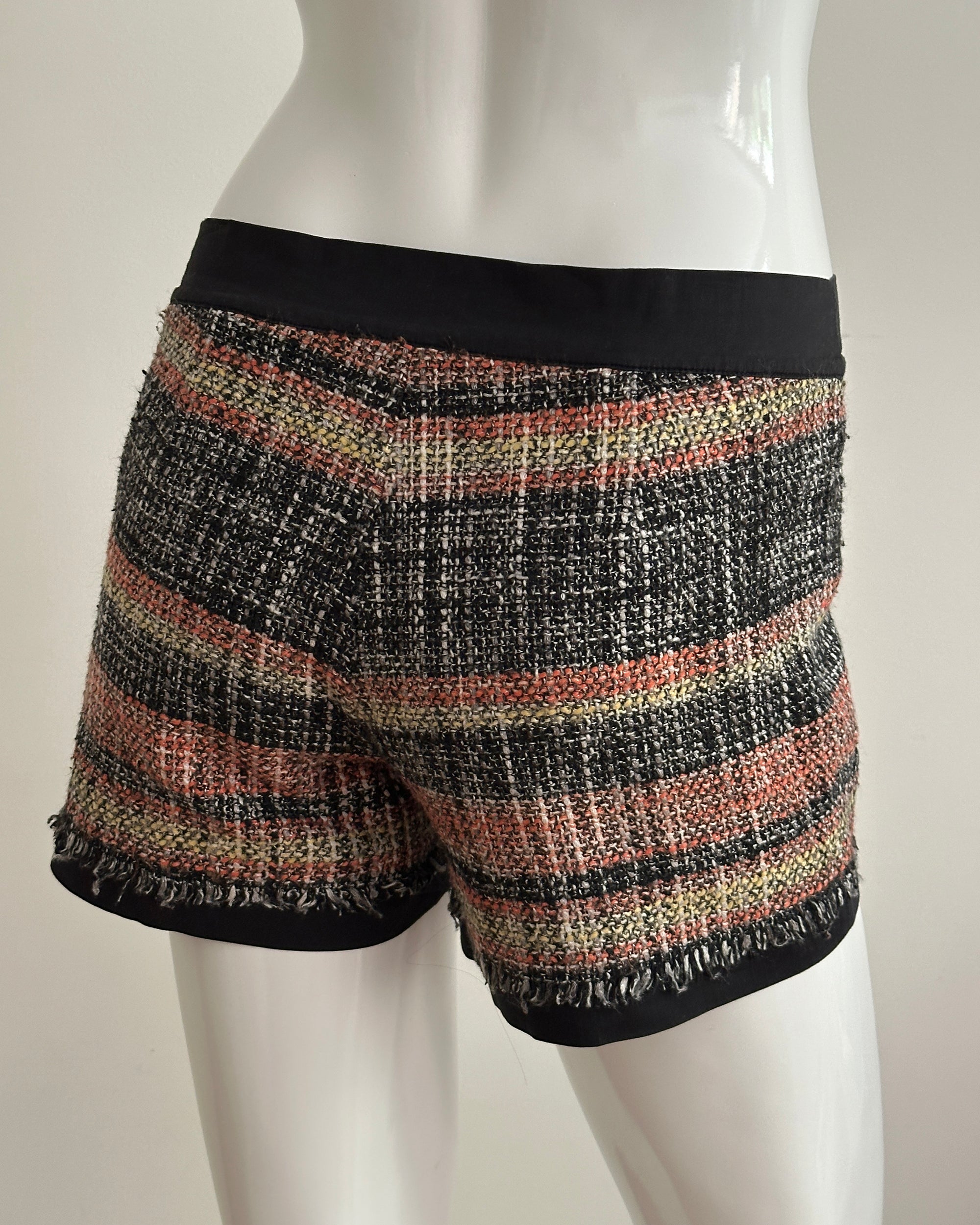 Tweed Sequin-Trimmed Shorts