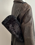 ANTEPRIMA Suede & Fur Shoulder Bag