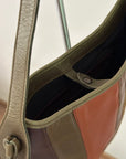 Multitone Leather & Fur Panel Shoulder Bag