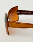 HISTORIE DE VOIR Orange Leather Sunglasses