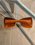 HISTORIE DE VOIR Orange Leather Sunglasses
