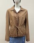SPORTMAX Light Leather Jacket L
