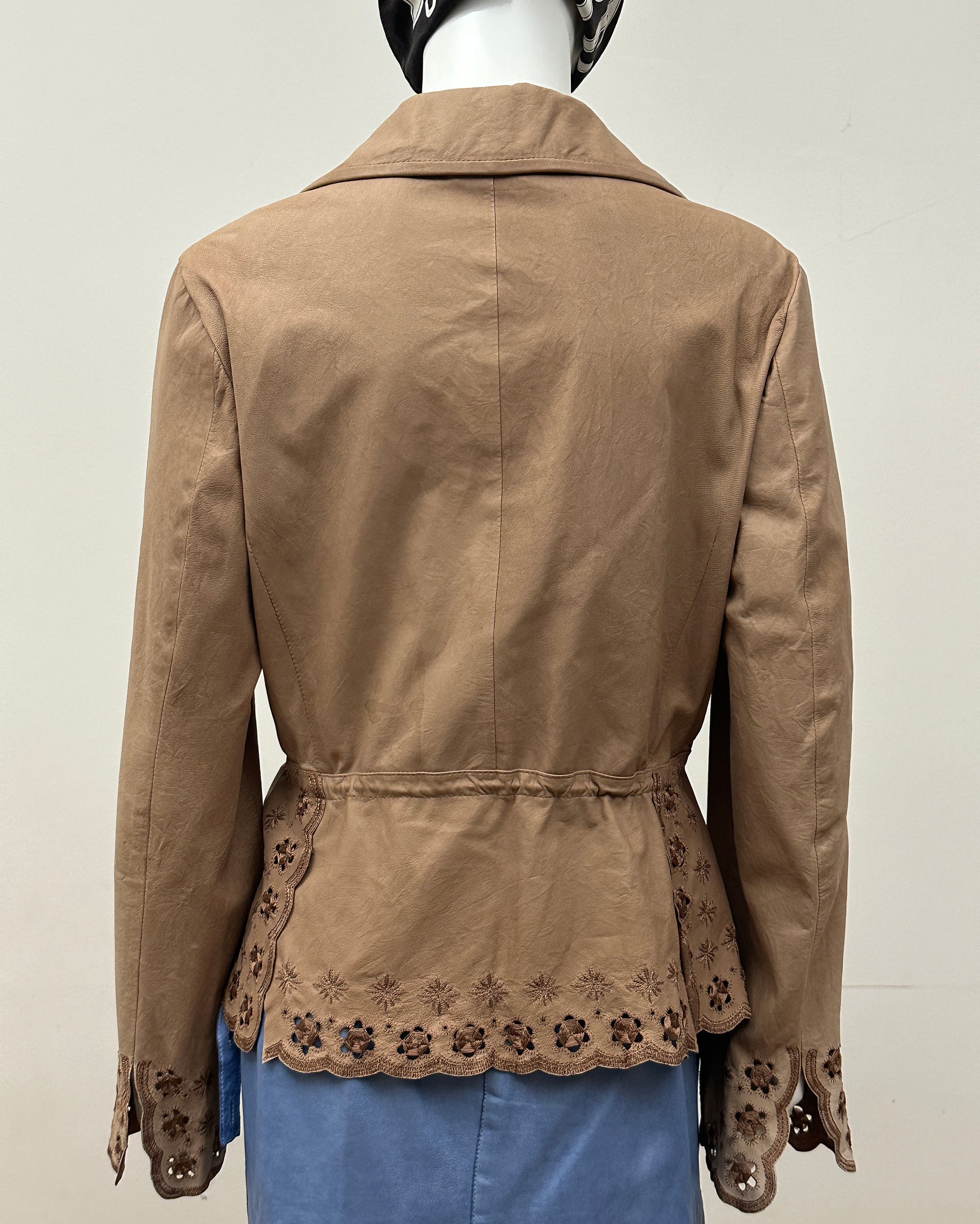 SPORTMAX Light Leather Jacket L