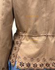 SPORTMAX Light Leather Jacket L