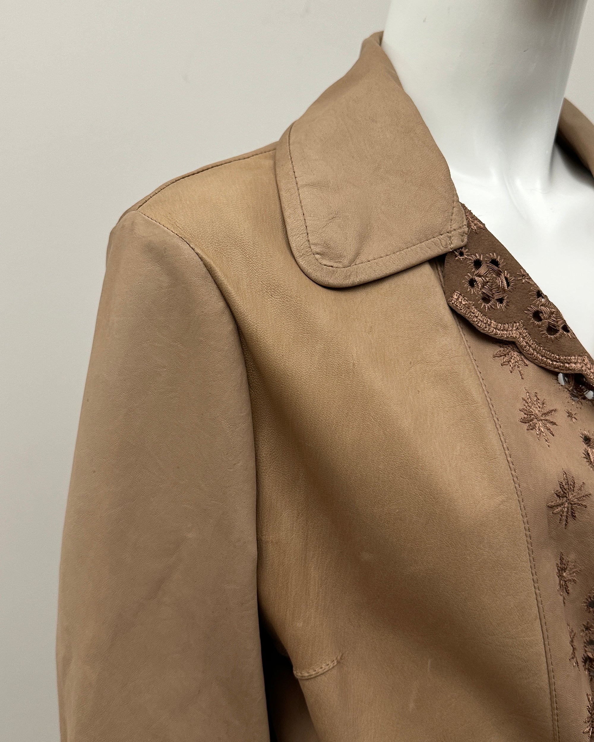 SPORTMAX Light Leather Jacket L