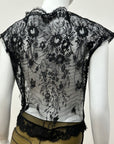 MIKI MIALY Sheer Lace Top S
