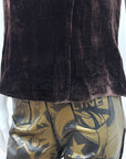 HIROKO KOSHINO Silk Courdroy Top M