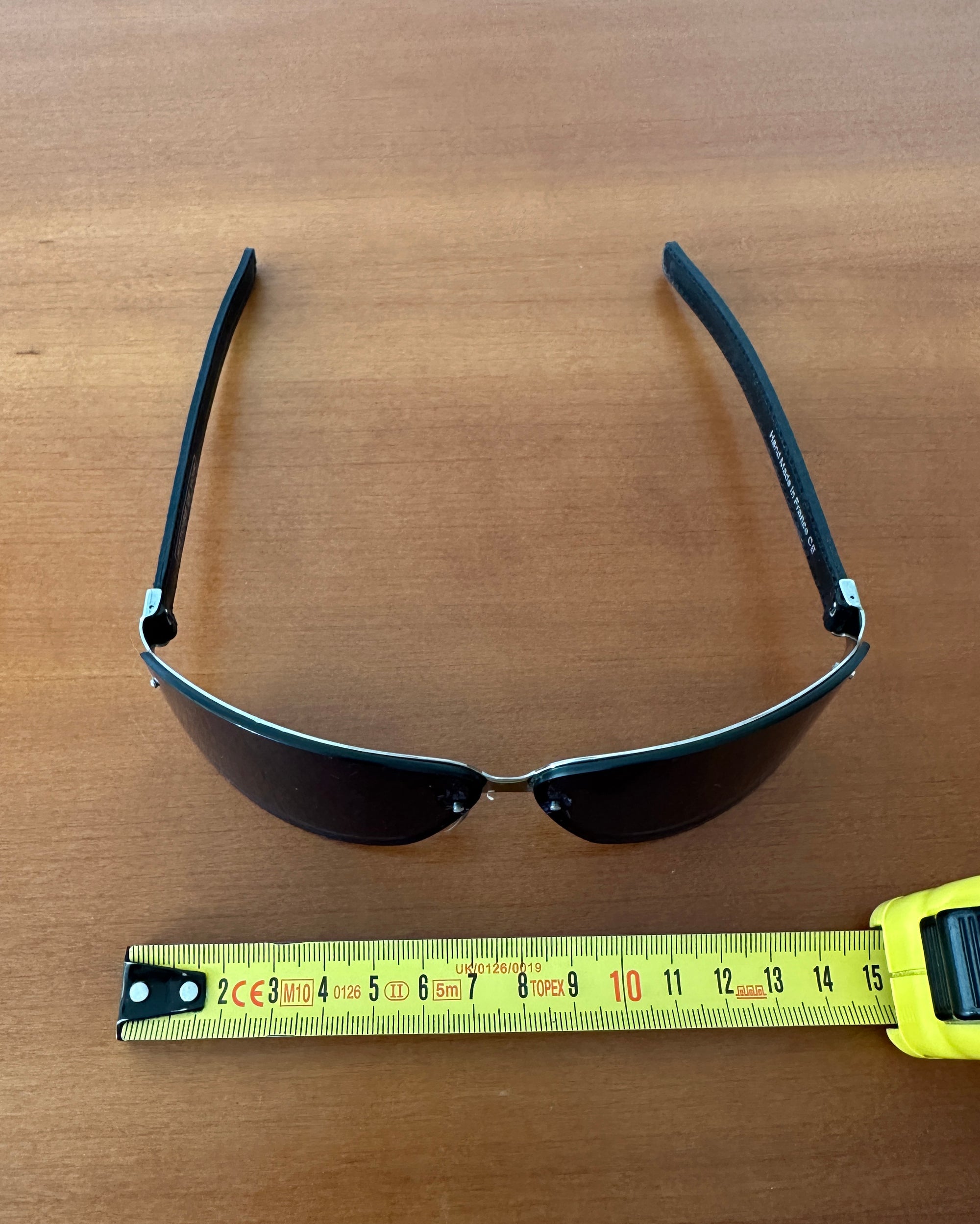 HISTOIRE DE VOIR Black and Blue Leather Sunglasses