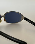 HISTOIRE DE VOIR Black and Blue Leather Sunglasses