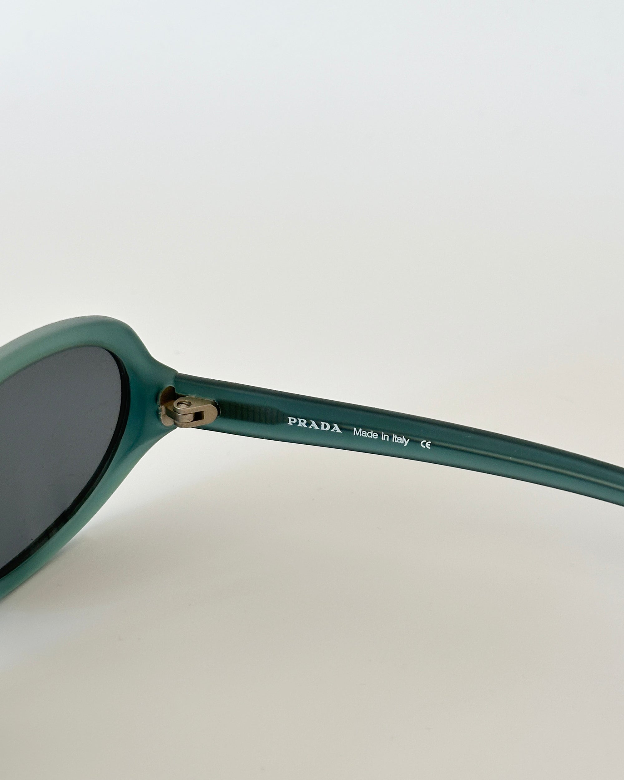PRADA 1999 Frosted Dusty Jade Sunglasses